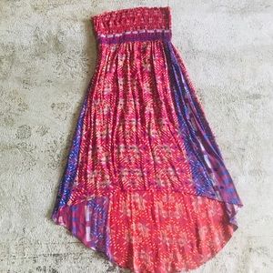 Multi colored high low dress